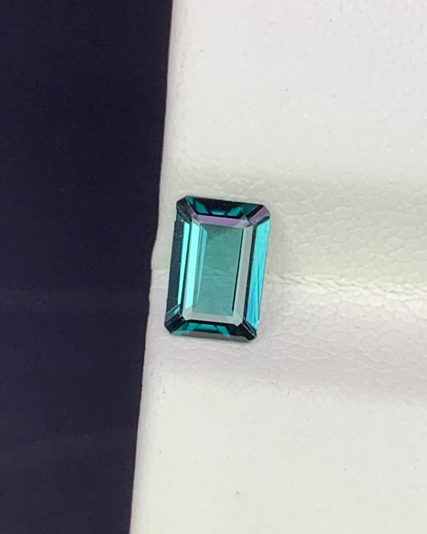 Natural Indicolite Tourmaline 0.52 Carat 6x4 MM Octagon Shape Faceted Gemstone