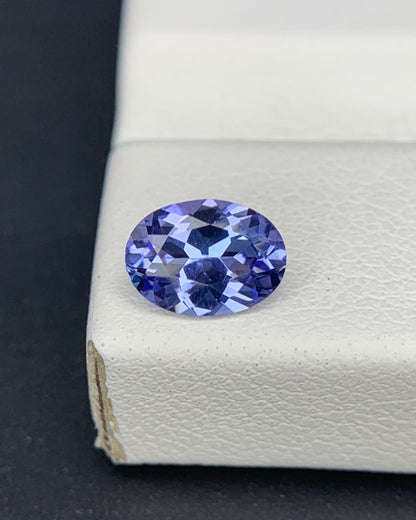 Natural Purple Tanzanite 0.73 Carat 7x5 MM Oval Shape Faceted Gemstone 