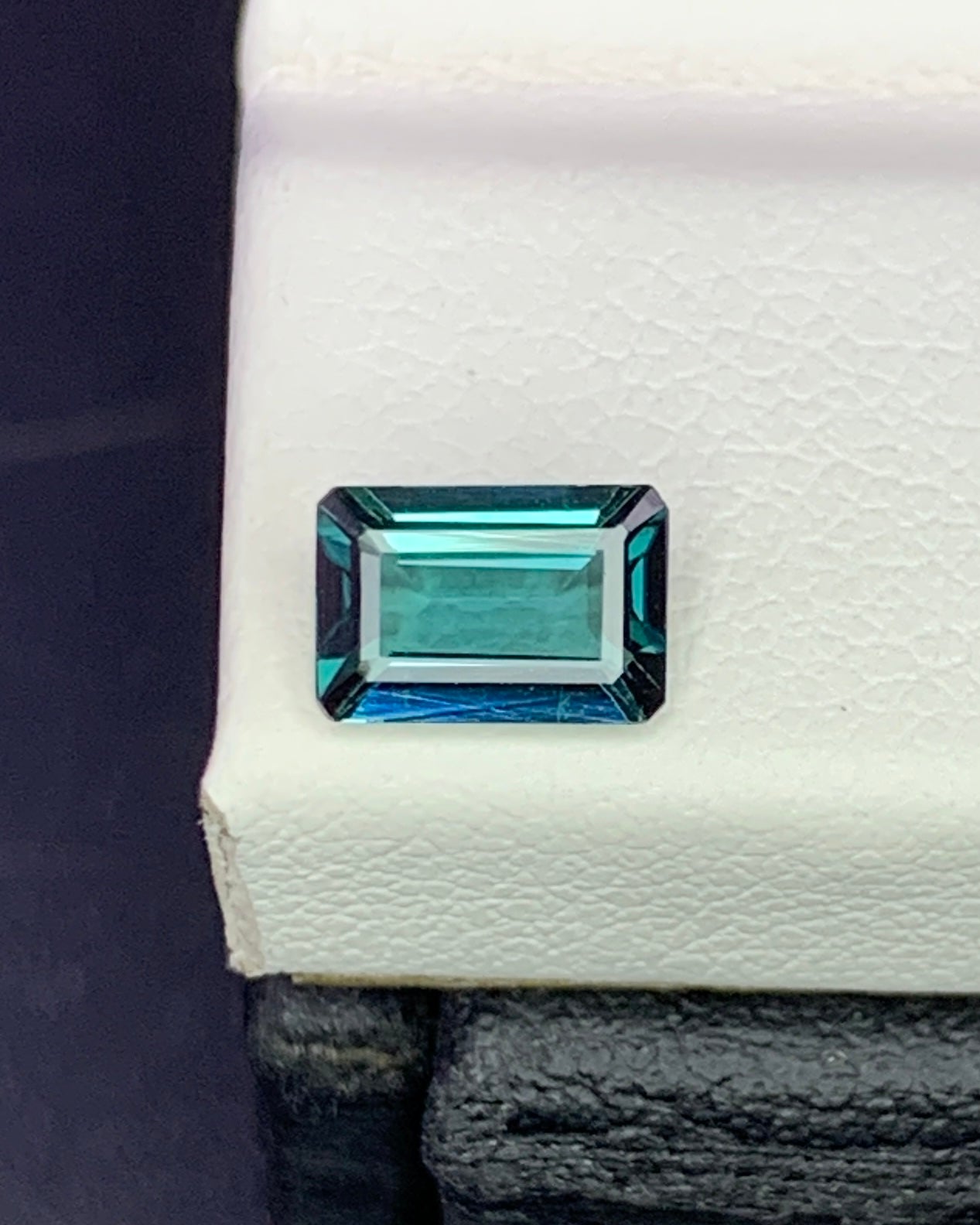 Natural Indicolite Tourmaline 0.52 Carat 6x4 MM Octagon Shape Faceted Gemstone