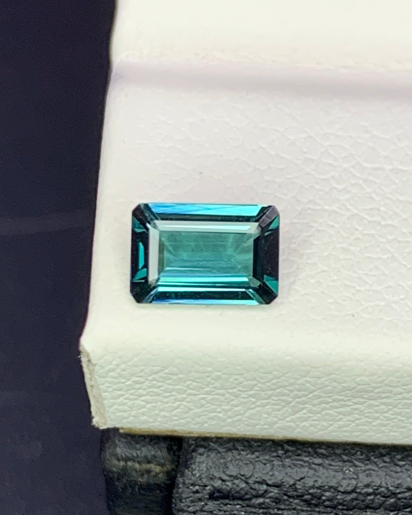 Natural Indicolite Tourmaline 0.52 Carat 6x4 MM Octagon Shape Faceted Gemstone