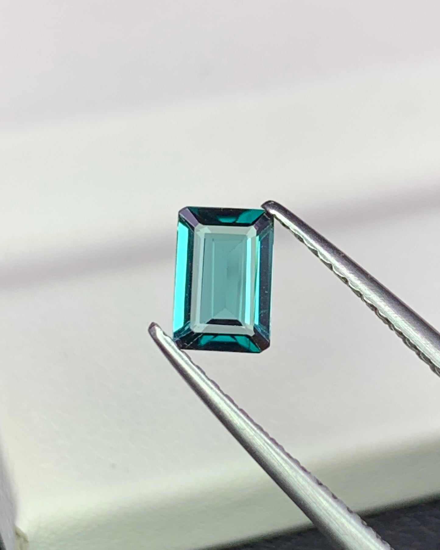 Natural Indicolite Tourmaline 0.52 Carat 6x4 MM Octagon Shape Faceted Gemstone