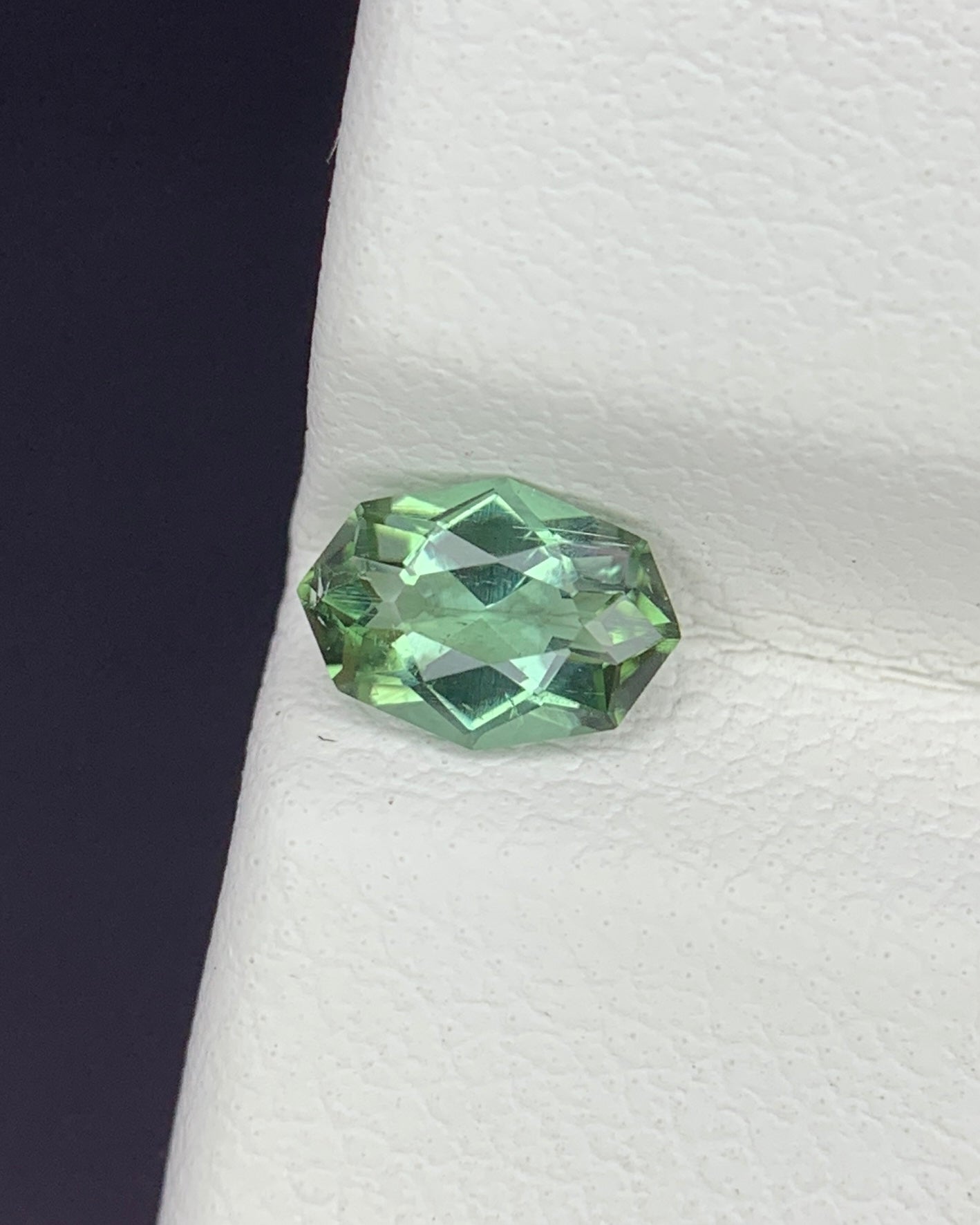Natural Green Tourmaline 0.46 Carat 6.3x4.4 MM Fancy Shape Faceted Gemstone 