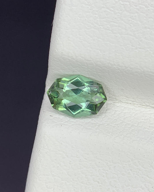 Natural Green Tourmaline 0.46 Carat 6.3x4.4 MM Fancy Shape Faceted Gemstone 