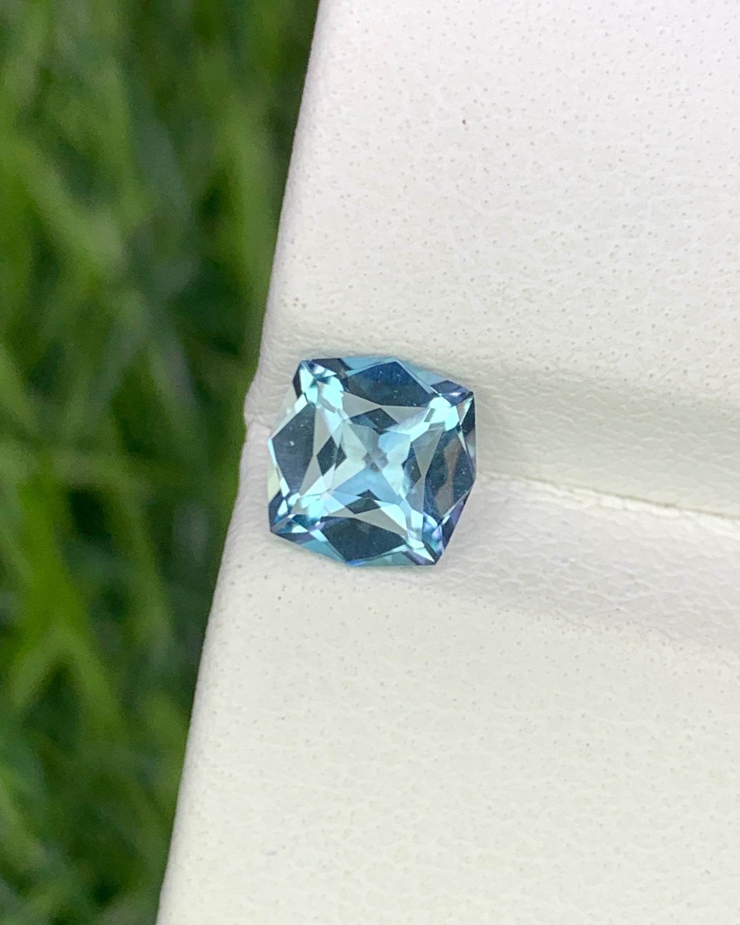 Natural Aquamarine 0.87 Carat 6.4x6.4 MM Fancy Shape Faceted Gemstone