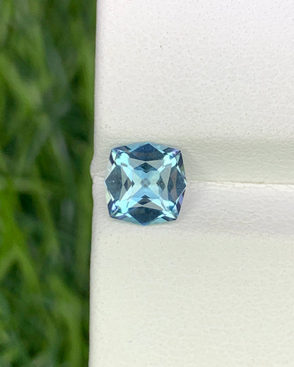 Natural Aquamarine 0.87 Carat 6.4x6.4 MM Fancy Shape Faceted Gemstone