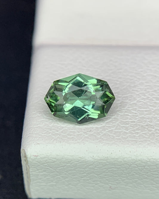 Natural Green Tourmaline 0.46 Carat 6.3x4.4 MM Fancy Shape Faceted Gemstone 