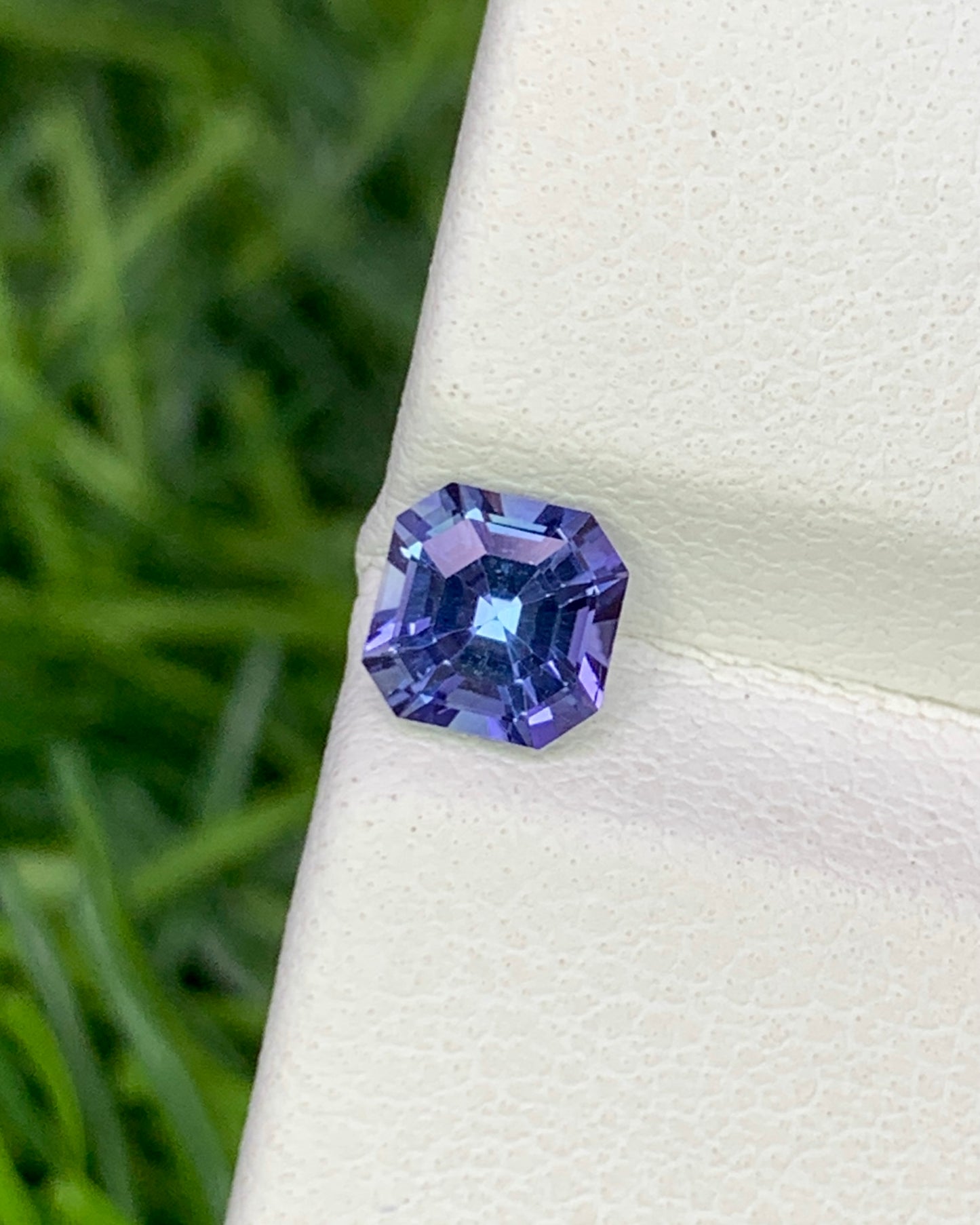 Natural Bi Color Tanzanite 0.62 Carat 5x5 MM Asscher Cut Faceted Gemstone
