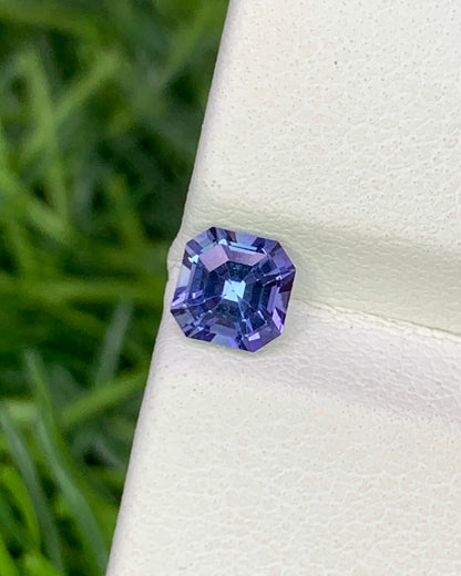 Natural Bi Color Tanzanite 0.62 Carat 5x5 MM Asscher Cut Faceted Gemstone