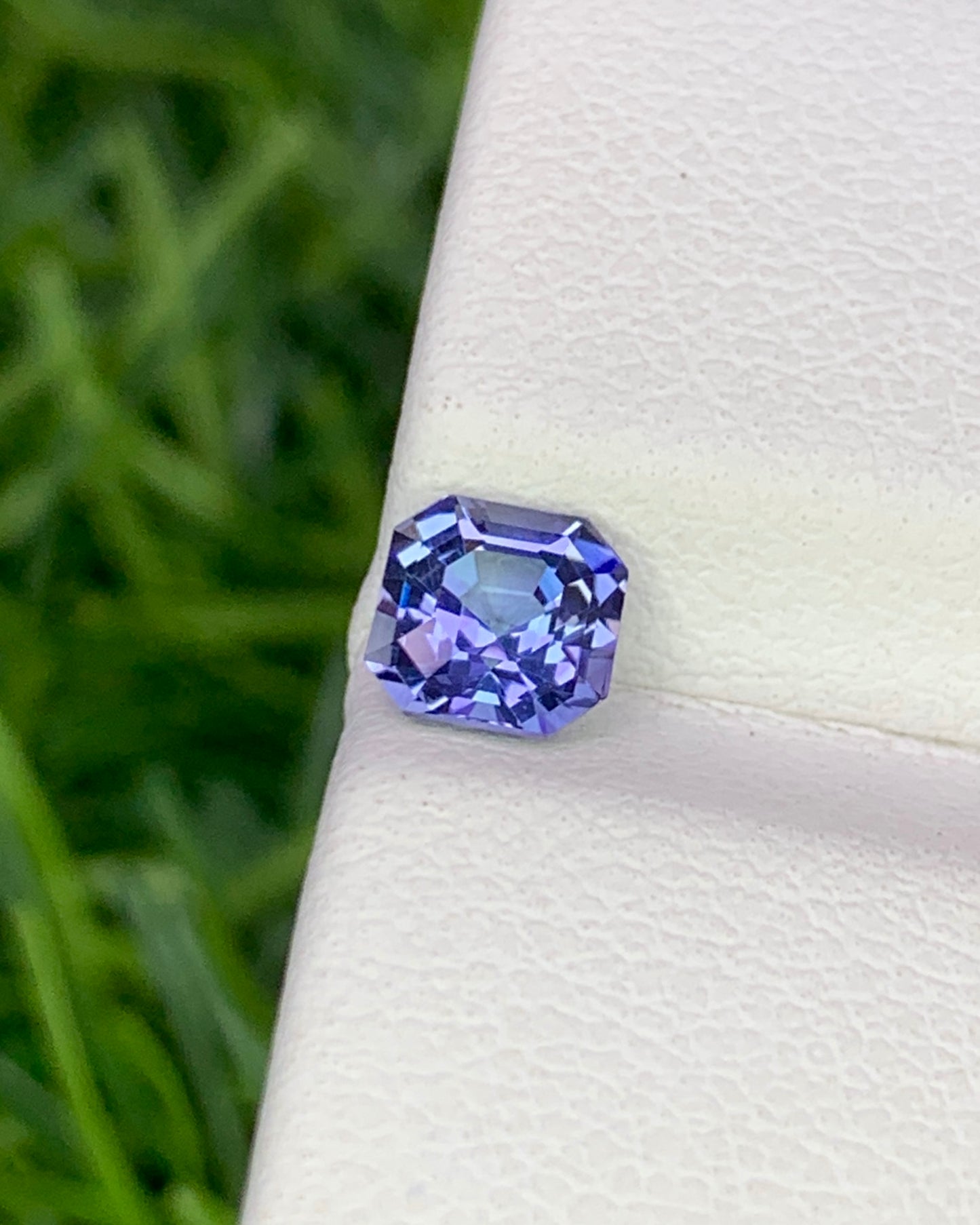 Natural Bi Color Tanzanite 0.62 Carat 5x5 MM Asscher Cut Faceted Gemstone
