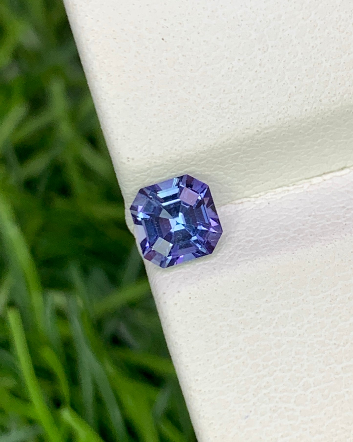 Natural Bi Color Tanzanite 0.62 Carat 5x5 MM Asscher Cut Faceted Gemstone