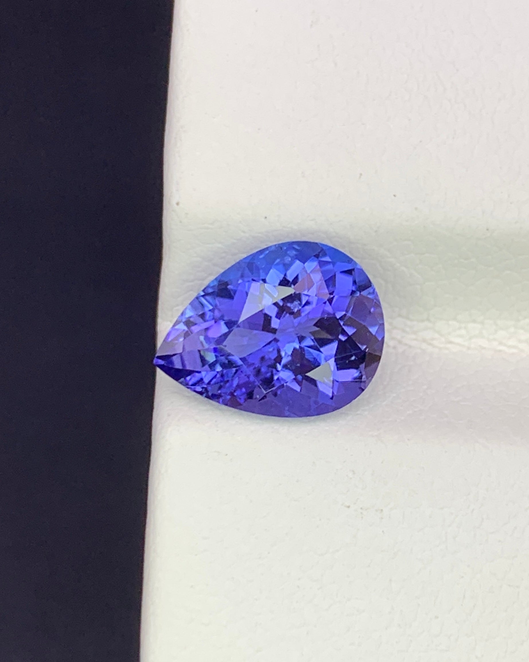 Natural Blue Tanzanite 2.44 Carat 10.1x7.6 MM Pear Shape Faceted Gemstone 