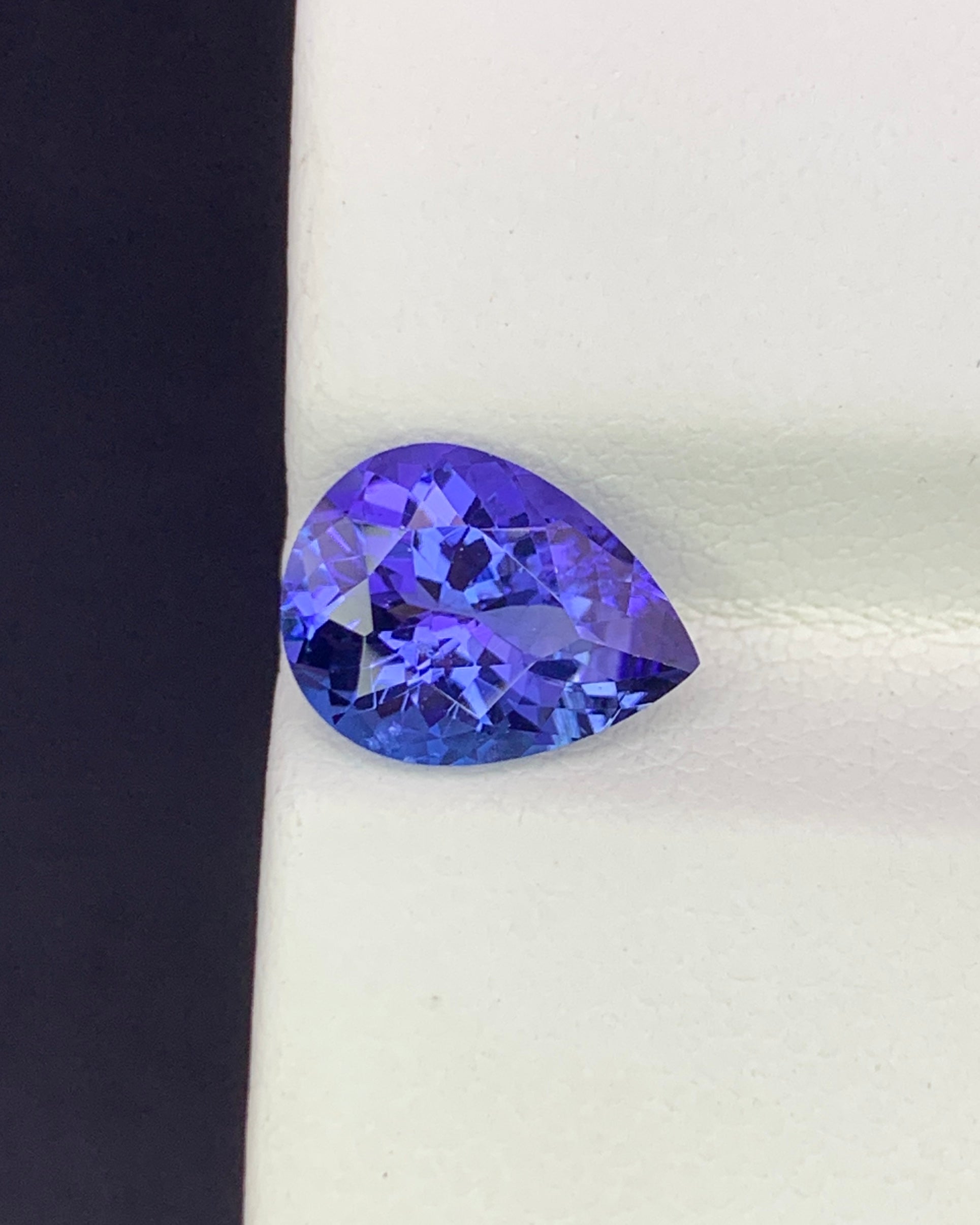 Natural Blue Tanzanite 2.44 Carat 10.1x7.6 MM Pear Shape Faceted Gemstone 