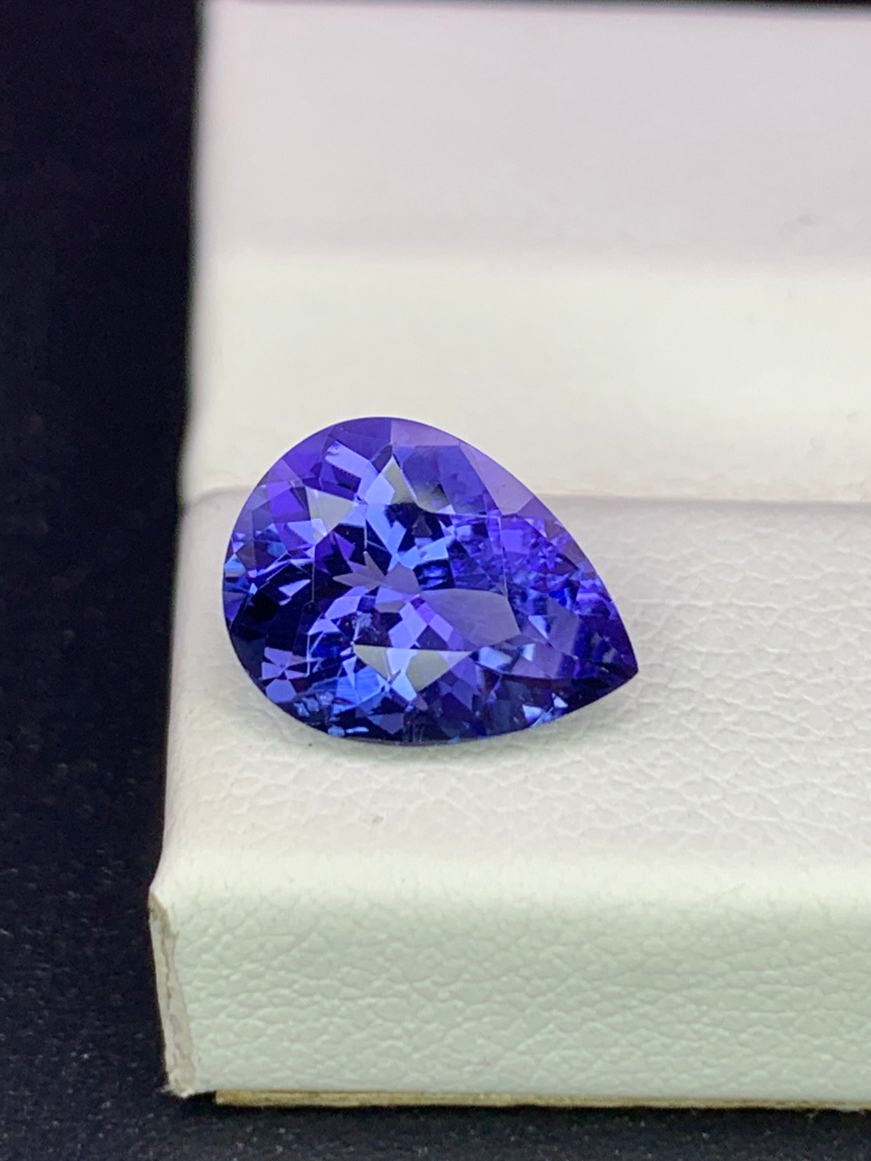 Natural Blue Tanzanite 2.44 Carat 10.1x7.6 MM Pear Shape Faceted Gemstone 