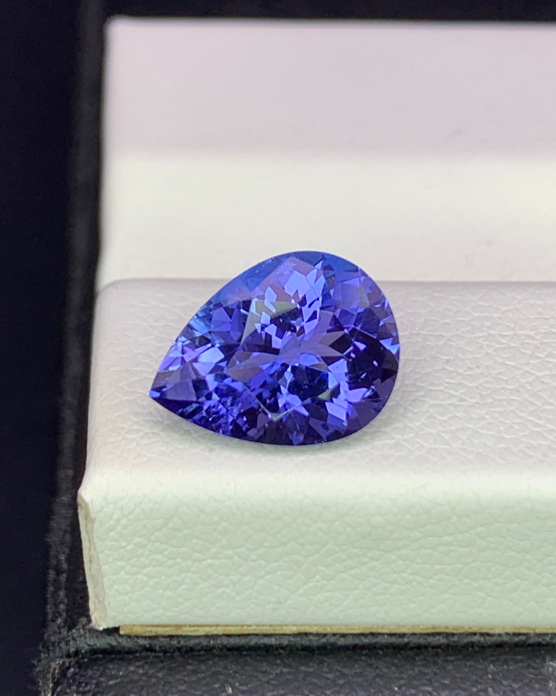 Natural Blue Tanzanite 2.44 Carat 10.1x7.6 MM Pear Shape Faceted Gemstone 