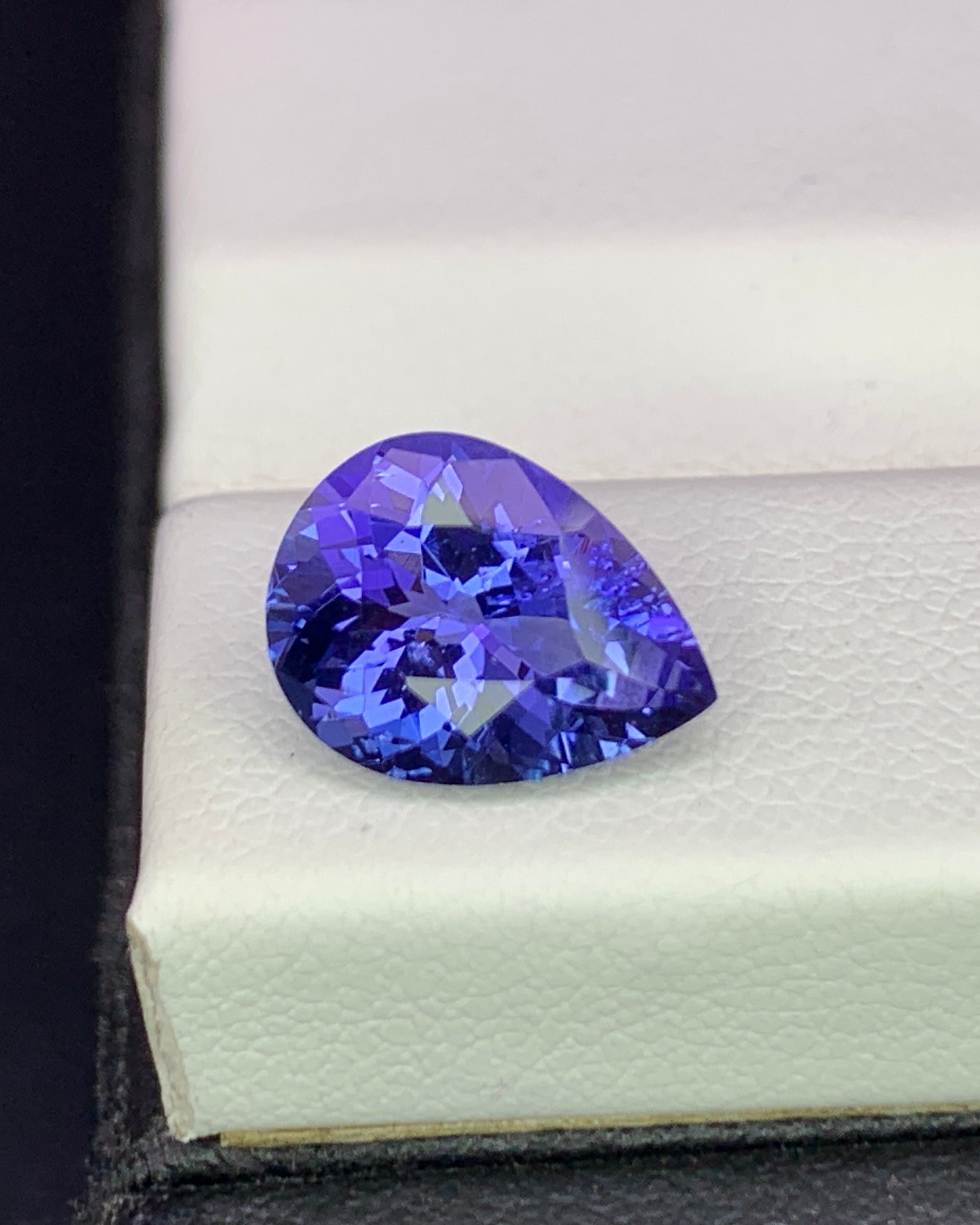 Natural Blue Tanzanite 2.44 Carat 10.1x7.6 MM Pear Shape Faceted Gemstone 