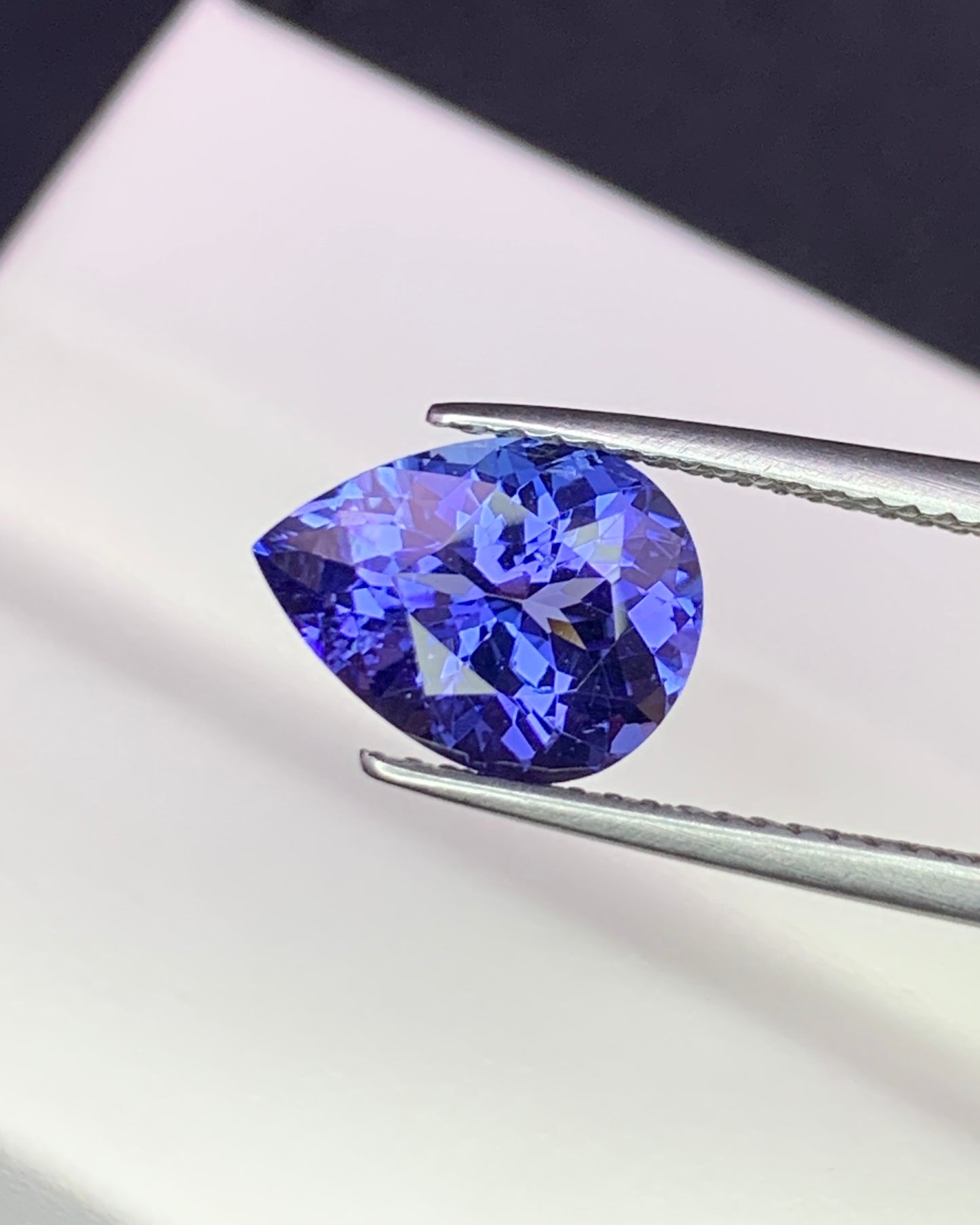 Natural Blue Tanzanite 2.44 Carat 10.1x7.6 MM Pear Shape Faceted Gemstone 