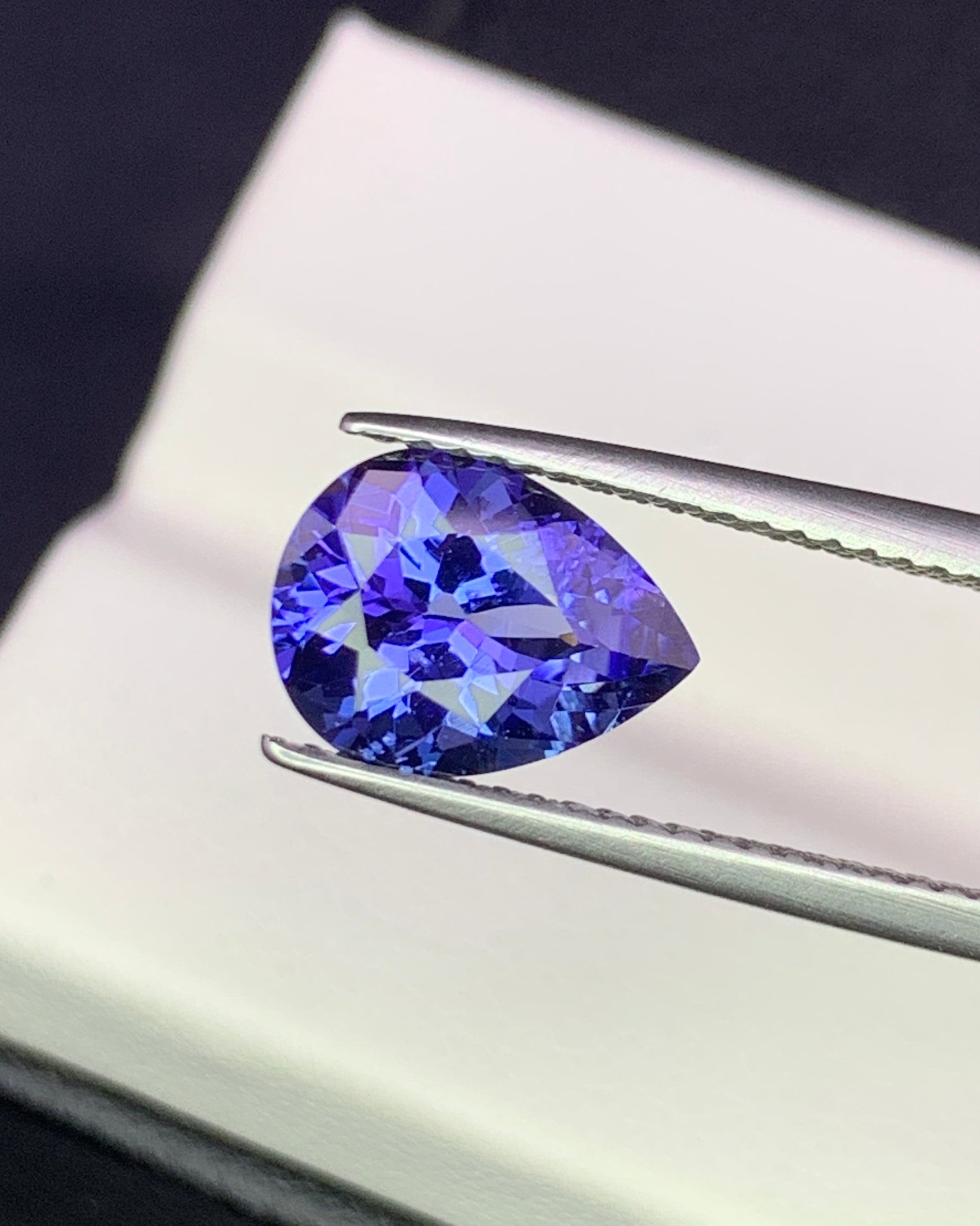 Natural Blue Tanzanite 2.44 Carat 10.1x7.6 MM Pear Shape Faceted Gemstone 