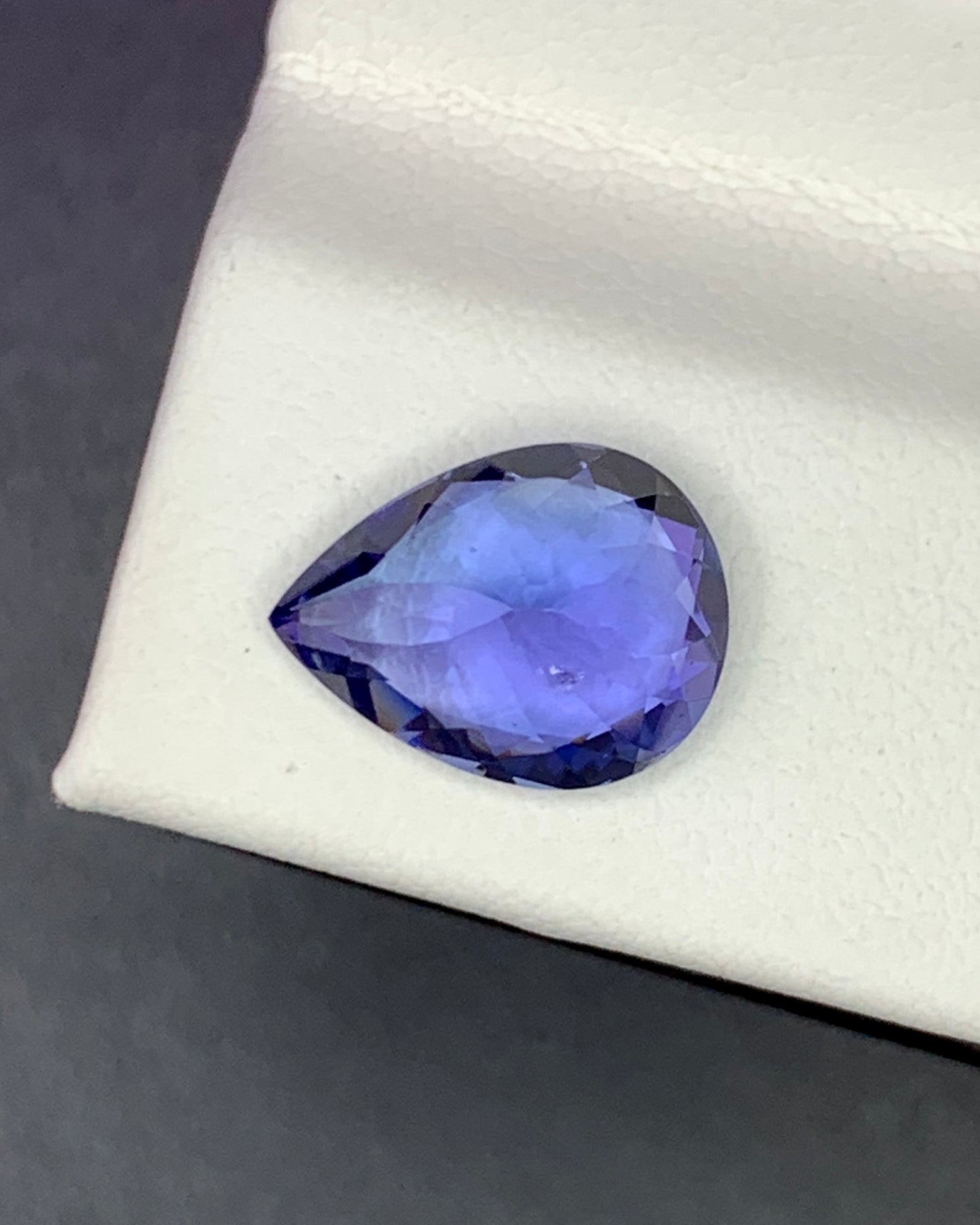 Natural Blue Tanzanite 2.44 Carat 10.1x7.6 MM Pear Shape Faceted Gemstone 