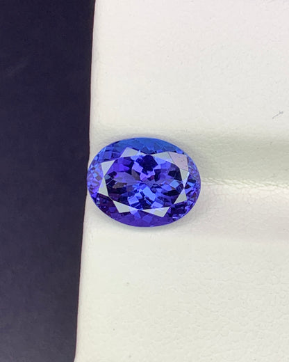 Natural Blue Tanzanite 3.23 Carat 10.2x8 MM Oval Shape Faceted Gemstone