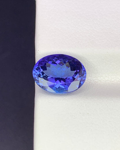 Natural Blue Tanzanite 3.23 Carat 10.2x8 MM Oval Shape Faceted Gemstone