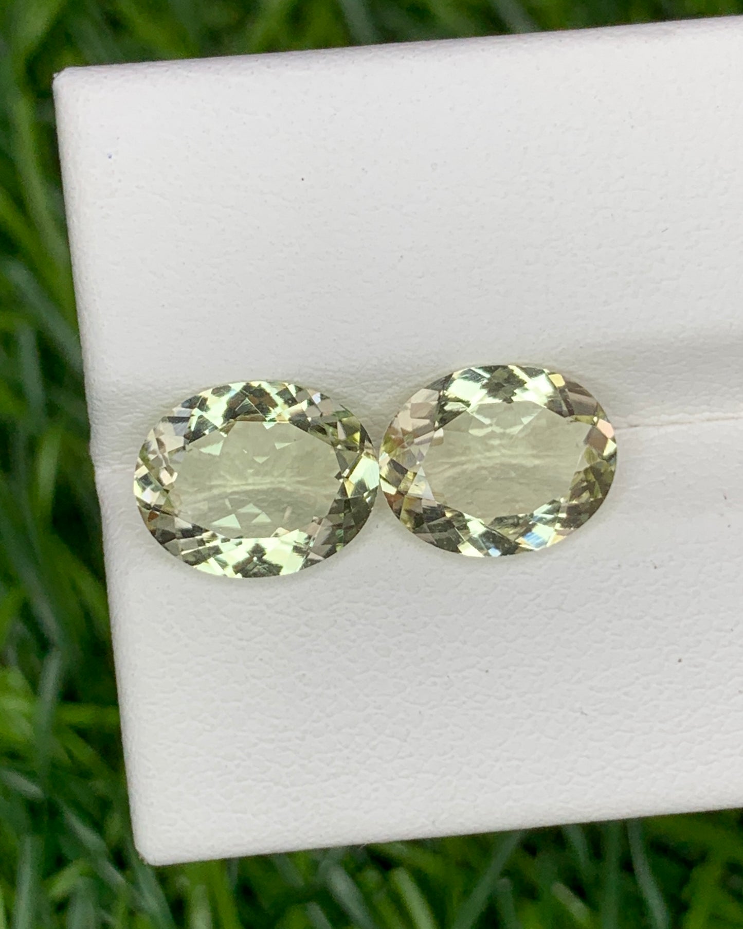 Natural Flawless Yellow Beryl Lot 3.83 Carat 10x8 MM Oval Shape Faceted Gemstone 2 Piece lot