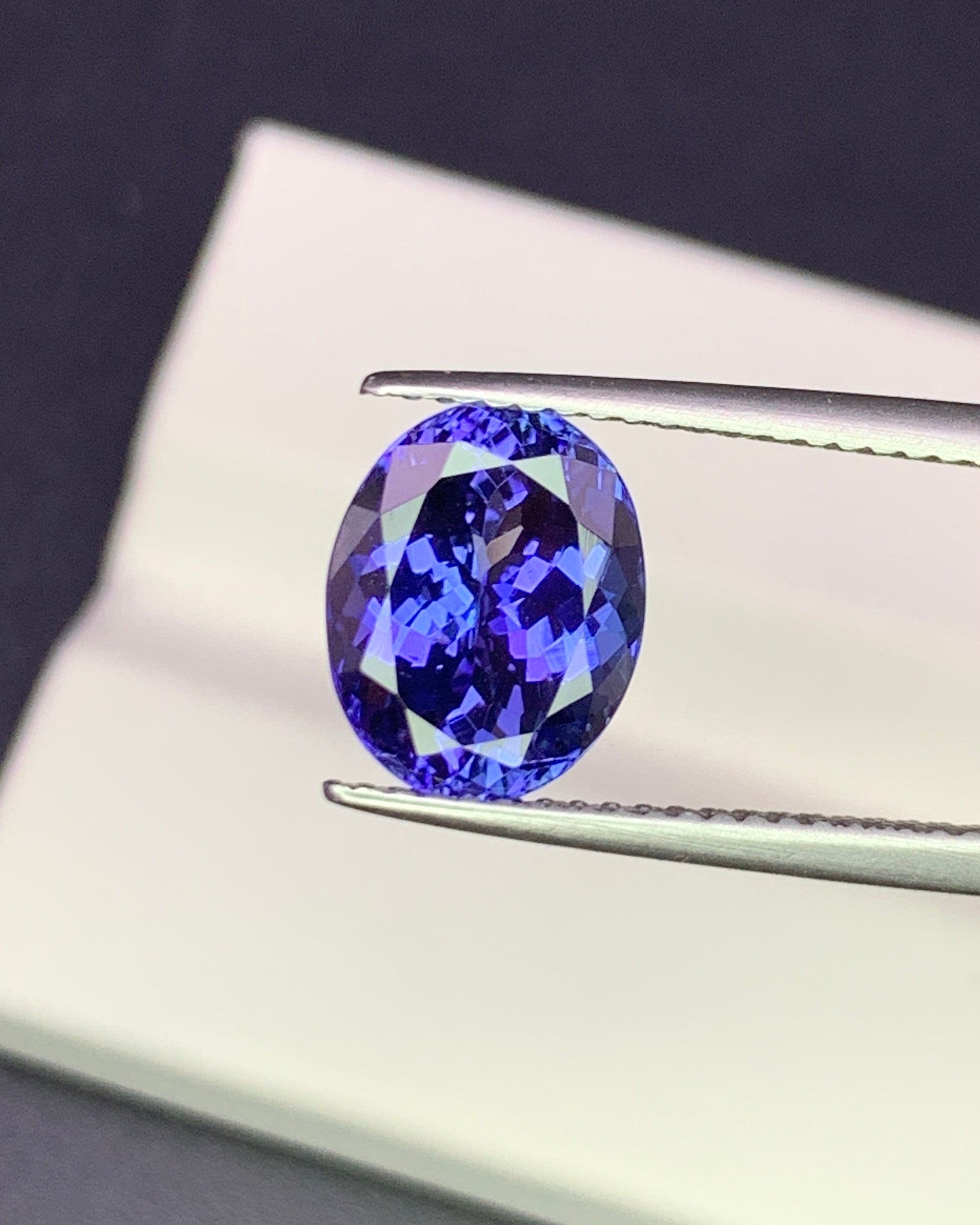 Natural Blue Tanzanite 3.23 Carat 10.2x8 MM Oval Shape Faceted Gemstone