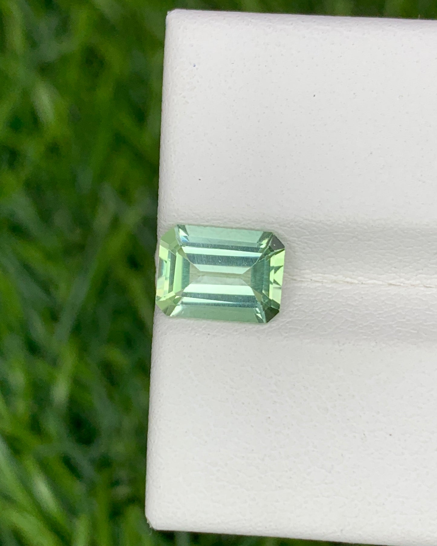 Natural Mint Green Tourmaline 1.38 Carat 8x6 MM Octagon Shape Faceted Gemstone