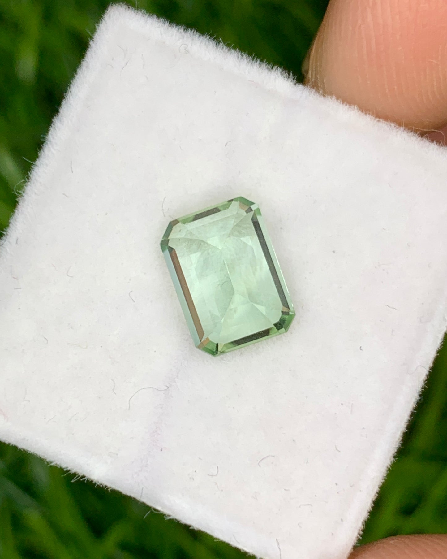 Natural Mint Green Tourmaline 1.38 Carat 8x6 MM Octagon Shape Faceted Gemstone