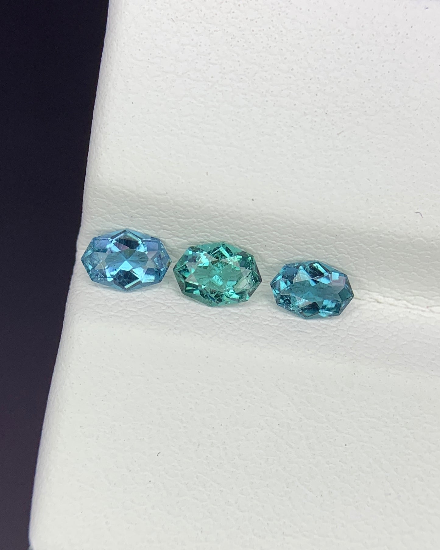 Natural Indicolite Tourmaline Lot 0.66 Carat5x3.5/4.8x3.3 MM Fancy Shape Faceted Gemstone 2 Piece Lot