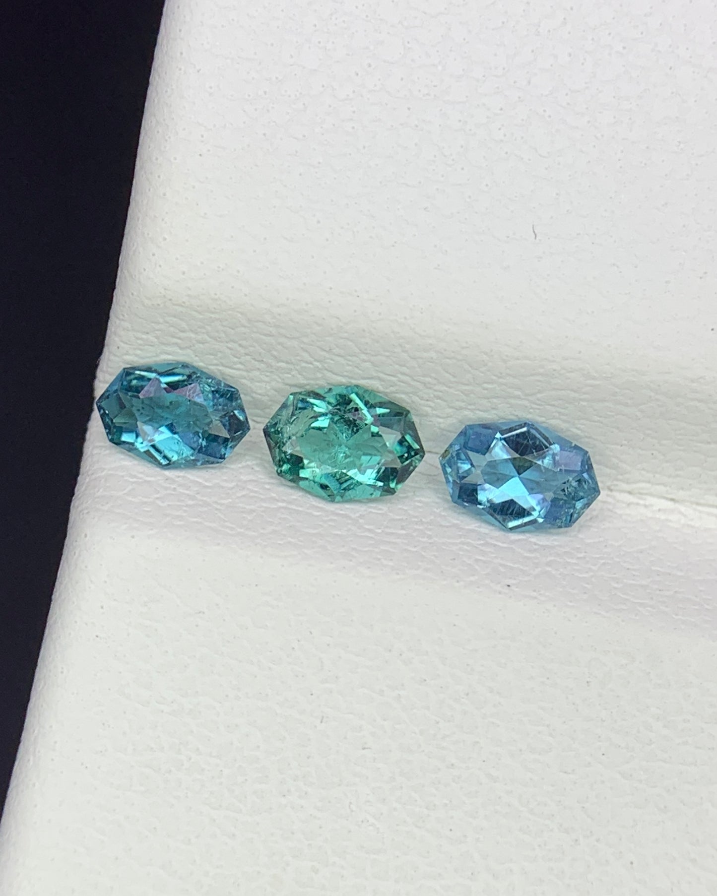 Natural Indicolite Tourmaline Lot 0.66 Carat5x3.5/4.8x3.3 MM Fancy Shape Faceted Gemstone 2 Piece Lot