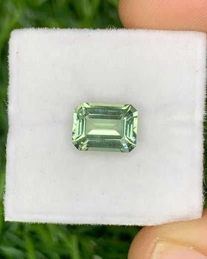 Natural Mint Green Tourmaline 1.55 Carat 8x6 MM Octagon Shape Faceted Gemstone