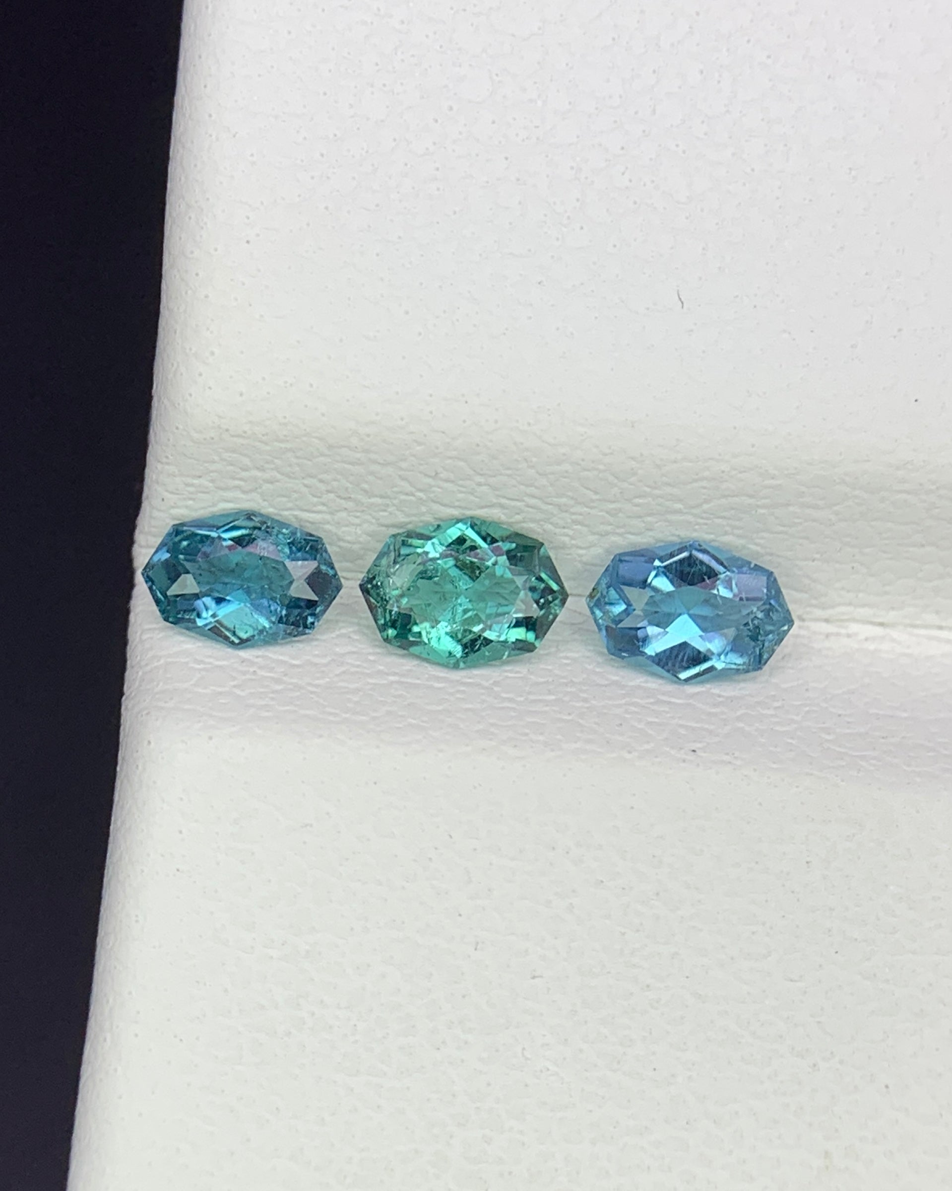 Natural Indicolite Tourmaline Lot 0.66 Carat5x3.5/4.8x3.3 MM Fancy Shape Faceted Gemstone 2 Piece Lot