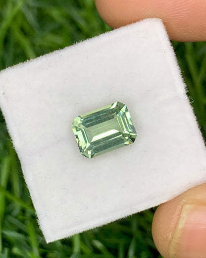 Natural Mint Green Tourmaline 1.55 Carat 8x6 MM Octagon Shape Faceted Gemstone