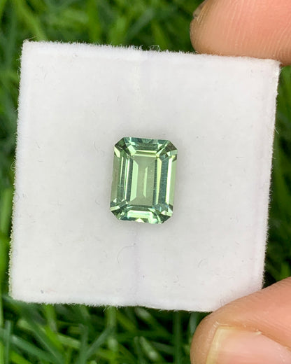 Natural Mint Green Tourmaline 1.55 Carat 8x6 MM Octagon Shape Faceted Gemstone