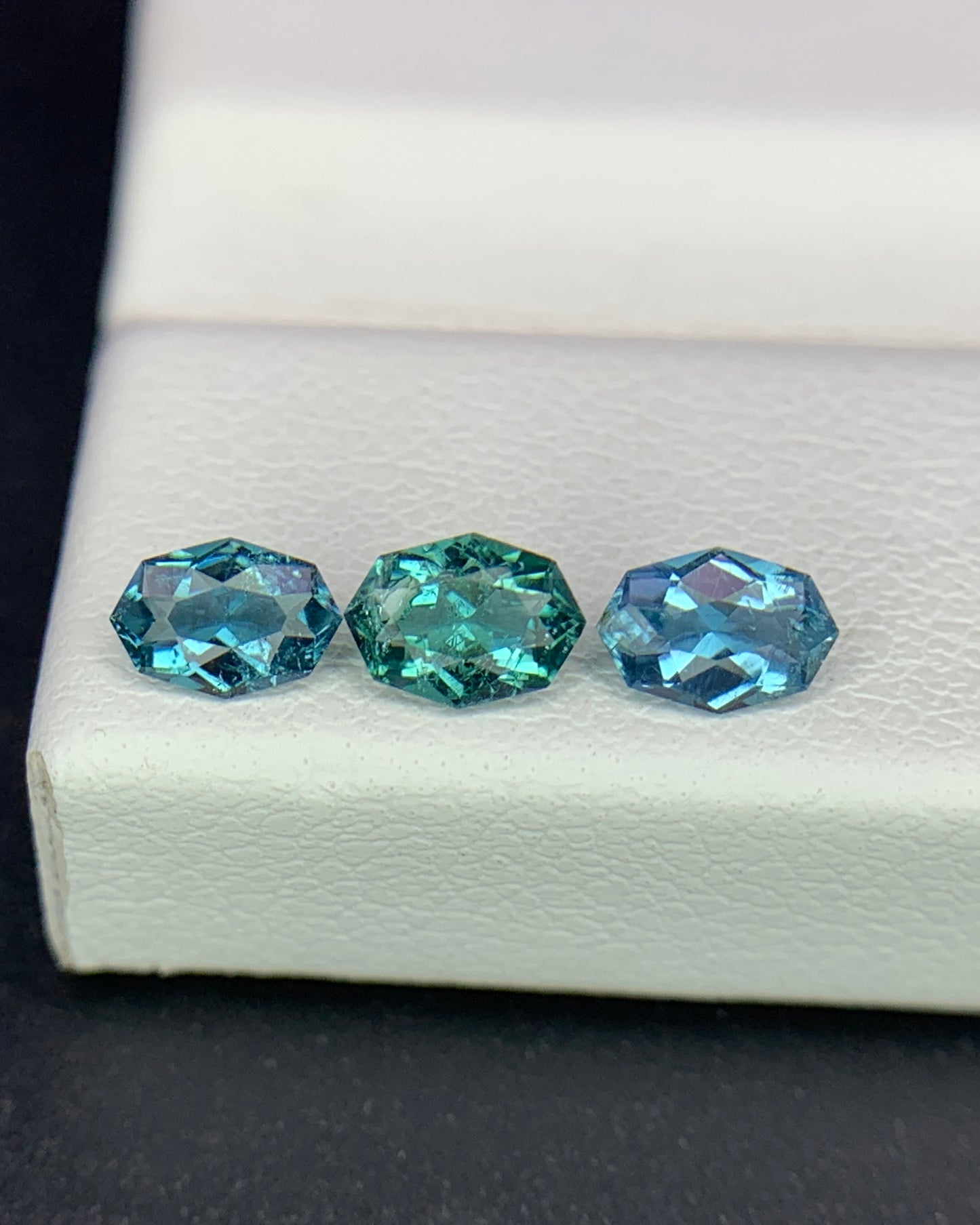 Natural Indicolite Tourmaline Lot 0.66 Carat5x3.5/4.8x3.3 MM Fancy Shape Faceted Gemstone 2 Piece Lot