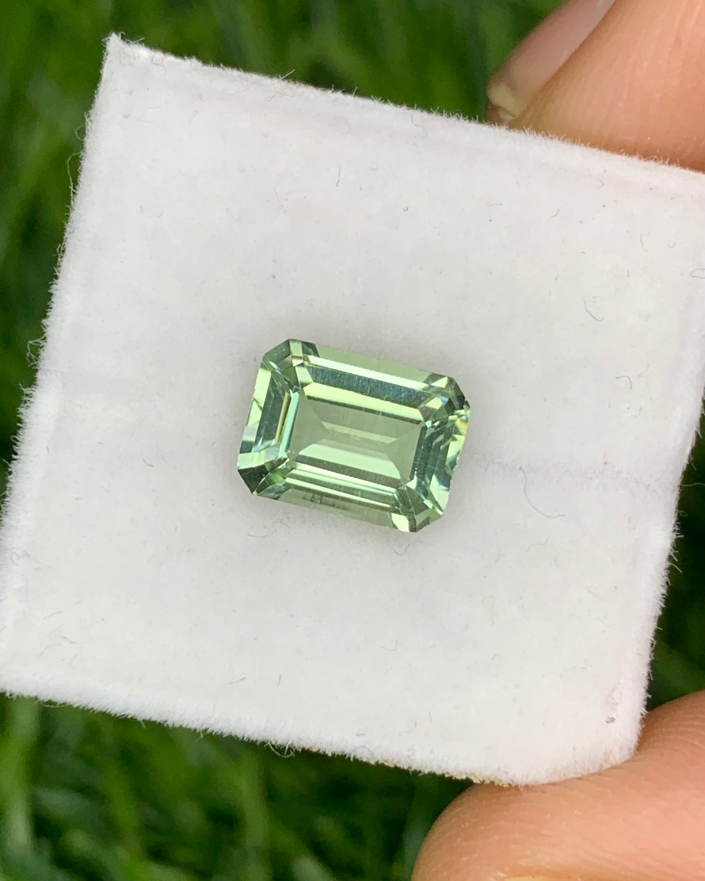 Natural Mint Green Tourmaline 1.55 Carat 8x6 MM Octagon Shape Faceted Gemstone