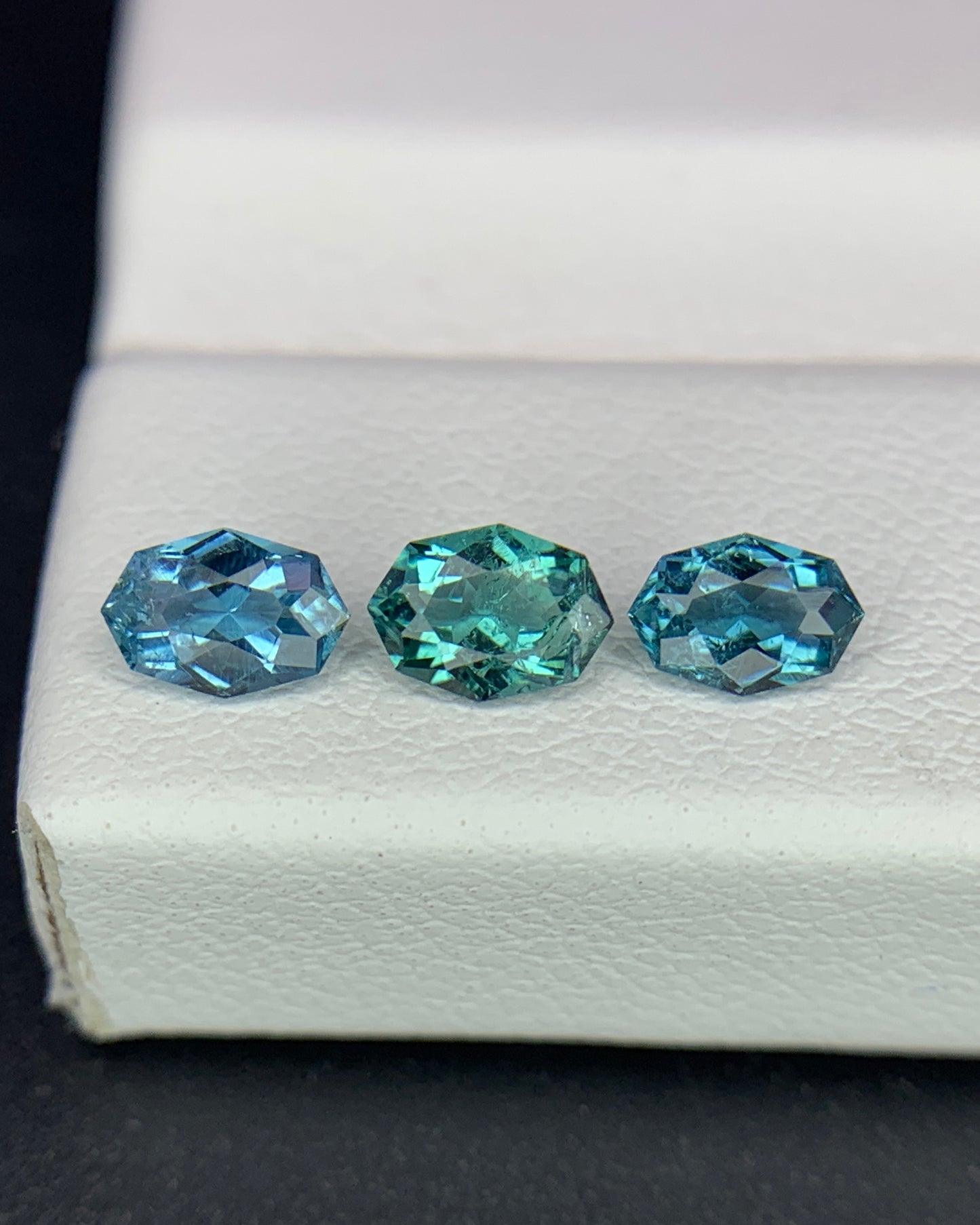 Natural Indicolite Tourmaline Lot 0.66 Carat5x3.5/4.8x3.3 MM Fancy Shape Faceted Gemstone 2 Piece Lot
