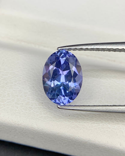 Natural Blue Tanzanite 1.43 Carat 8.4x6.2x4.1 MM Oval Shape Faceted Gemstone 