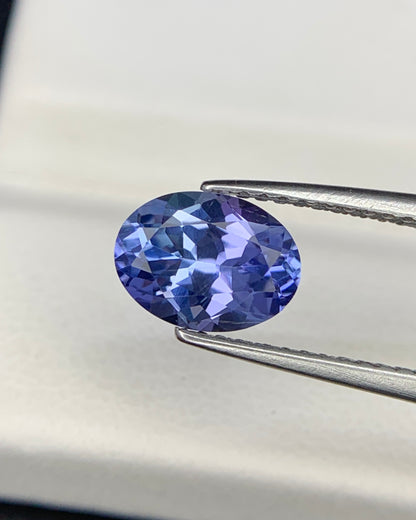 Natural Blue Tanzanite 1.43 Carat 8.4x6.2x4.1 MM Oval Shape Faceted Gemstone 