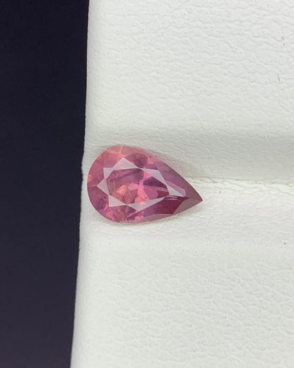 Natural Pink Sapphire 0.90 Carat 7.8x5 MM Pear Shape Faceted IGI Certified Gemstone