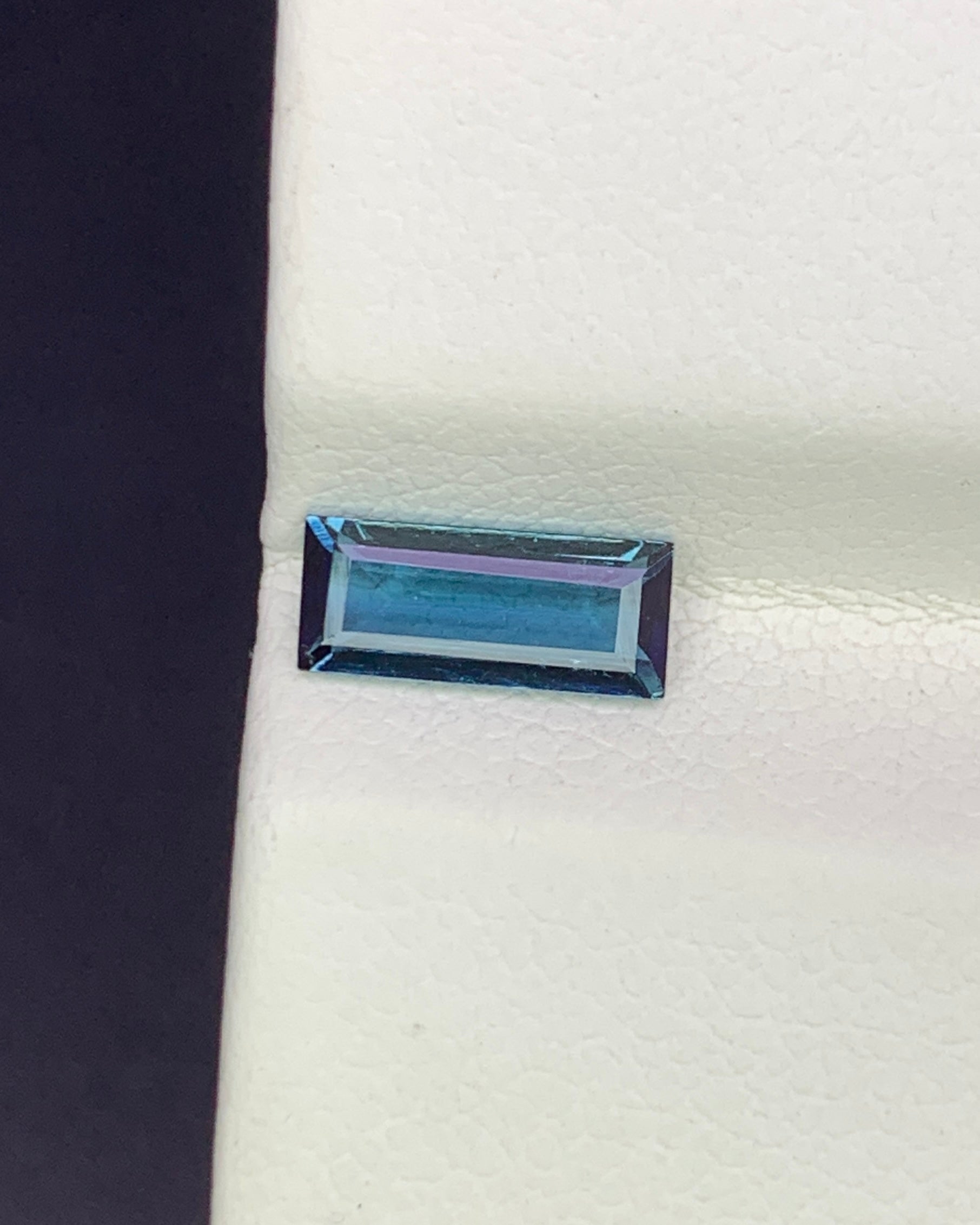 Natural Blue Tourmaline 0.70 Carat 8.3x3.5 MM Baguette Shape Faceted Gemstone