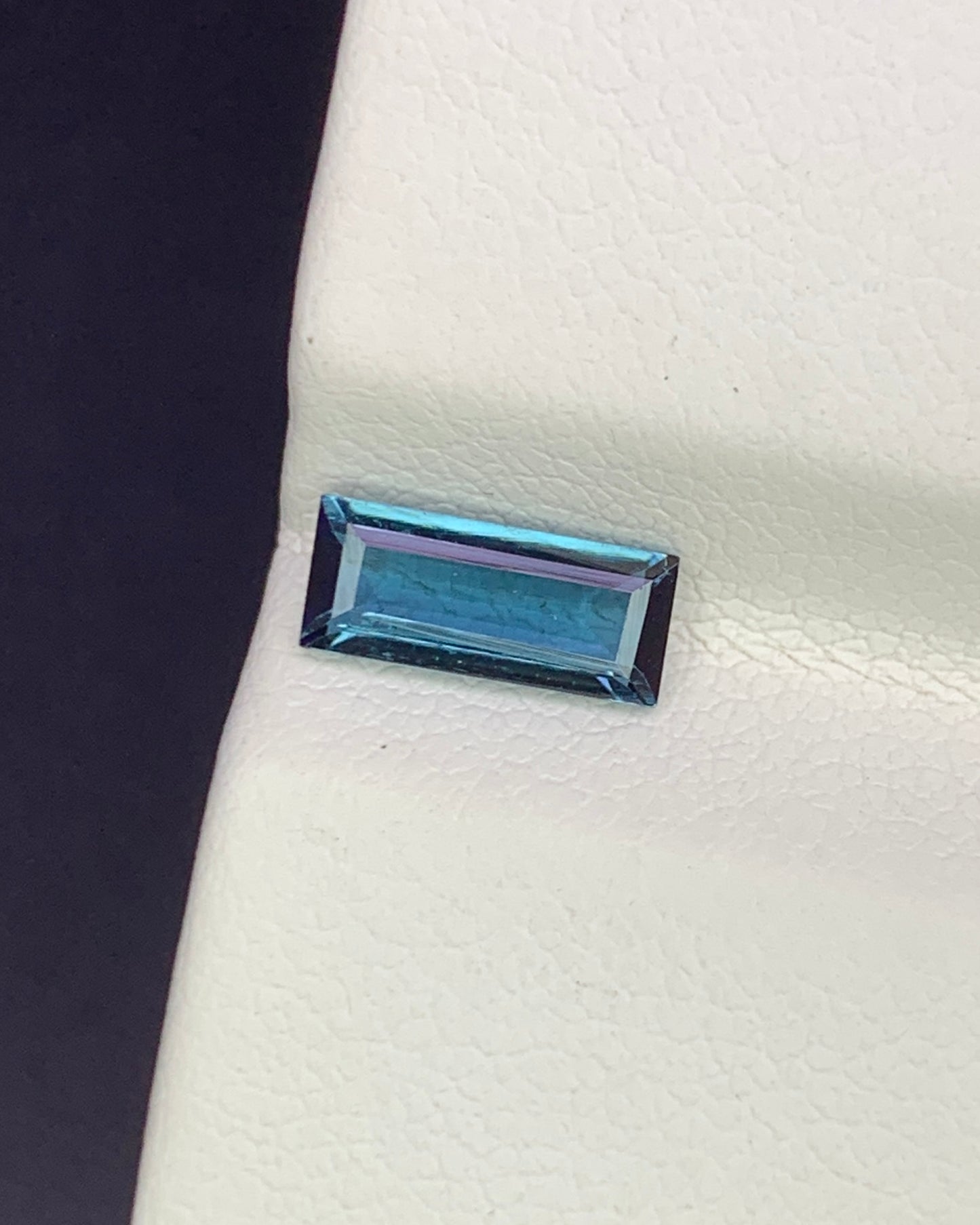 Natural Blue Tourmaline 0.70 Carat 8.3x3.5 MM Baguette Shape Faceted Gemstone