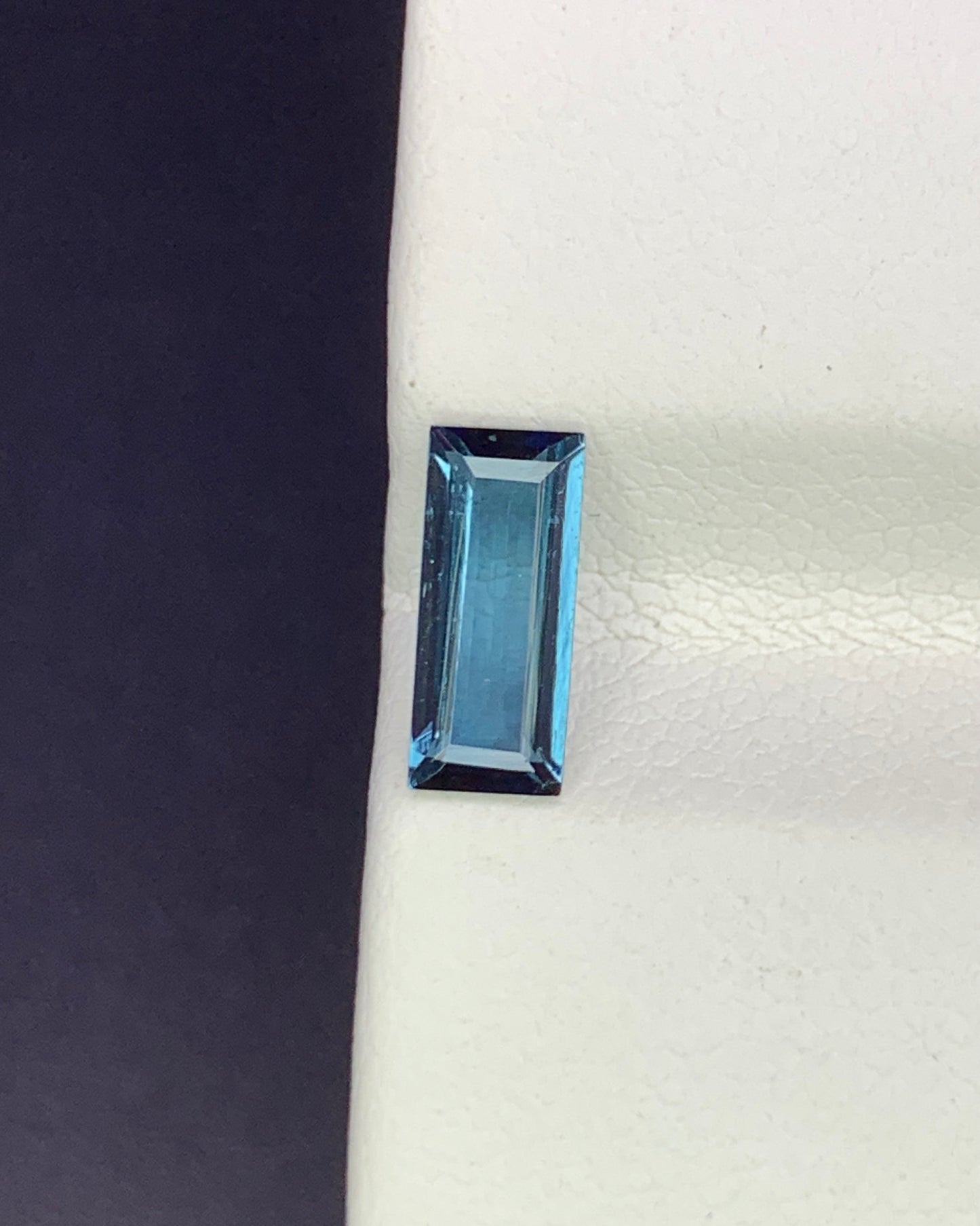 Natural Blue Tourmaline 0.70 Carat 8.3x3.5 MM Baguette Shape Faceted Gemstone