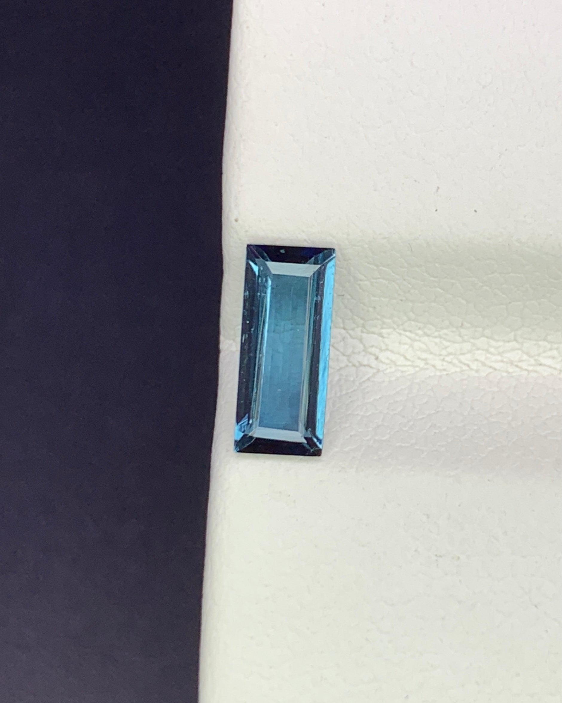Natural Blue Tourmaline 0.70 Carat 8.3x3.5 MM Baguette Shape Faceted Gemstone