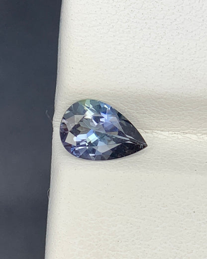 Natural Unheated Bi Color Tanzanite 0.98 Carat 8.6x5.8x3.4 MM Pear Shape Faceted Gemstone 