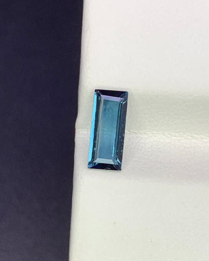 Natural Blue Tourmaline 0.70 Carat 8.3x3.5 MM Baguette Shape Faceted Gemstone