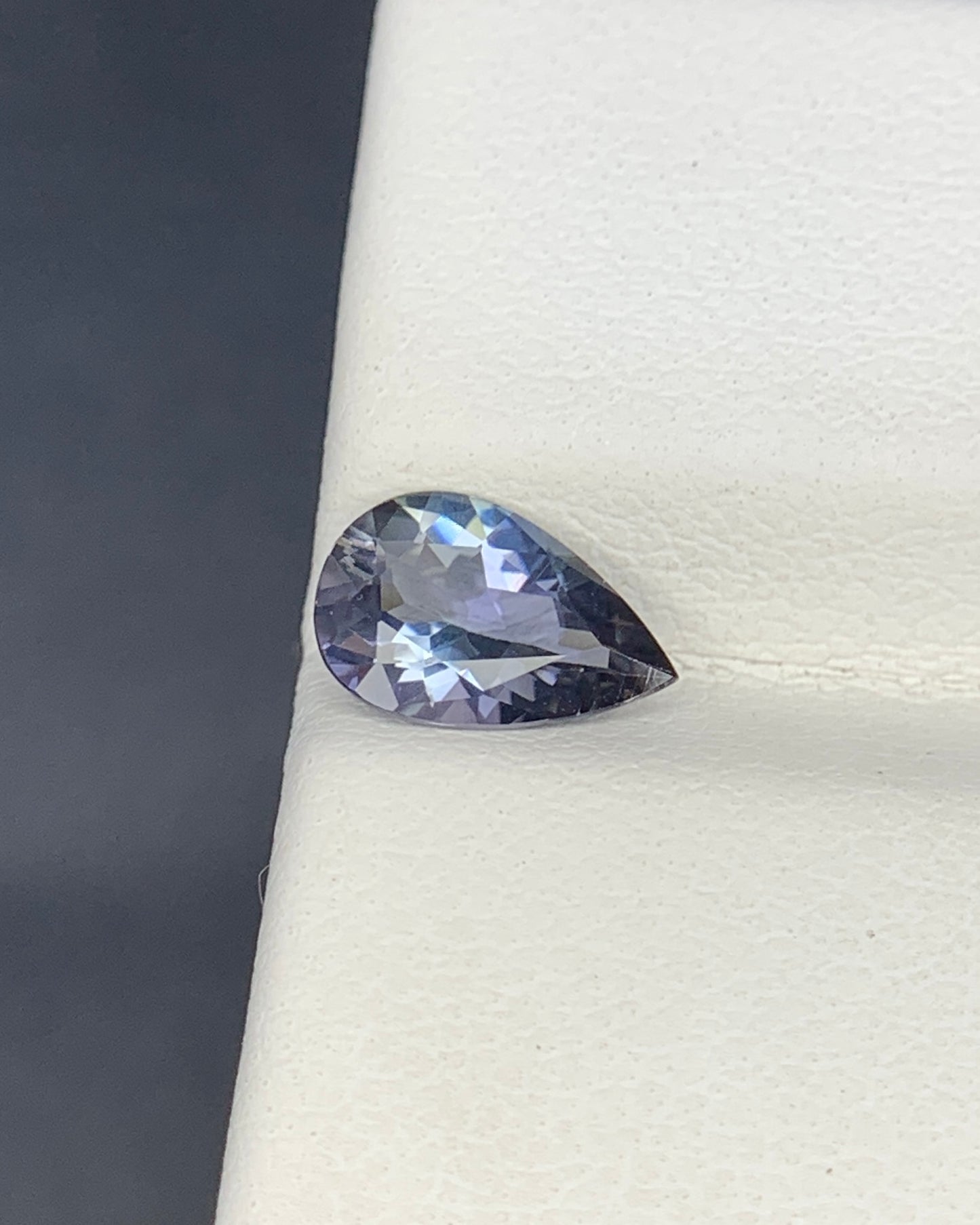 Natural Unheated Bi Color Tanzanite 0.98 Carat 8.6x5.8x3.4 MM Pear Shape Faceted Gemstone 