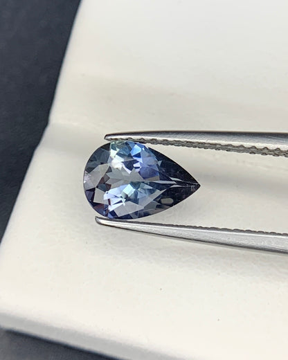 Natural Unheated Bi Color Tanzanite 0.98 Carat 8.6x5.8x3.4 MM Pear Shape Faceted Gemstone 