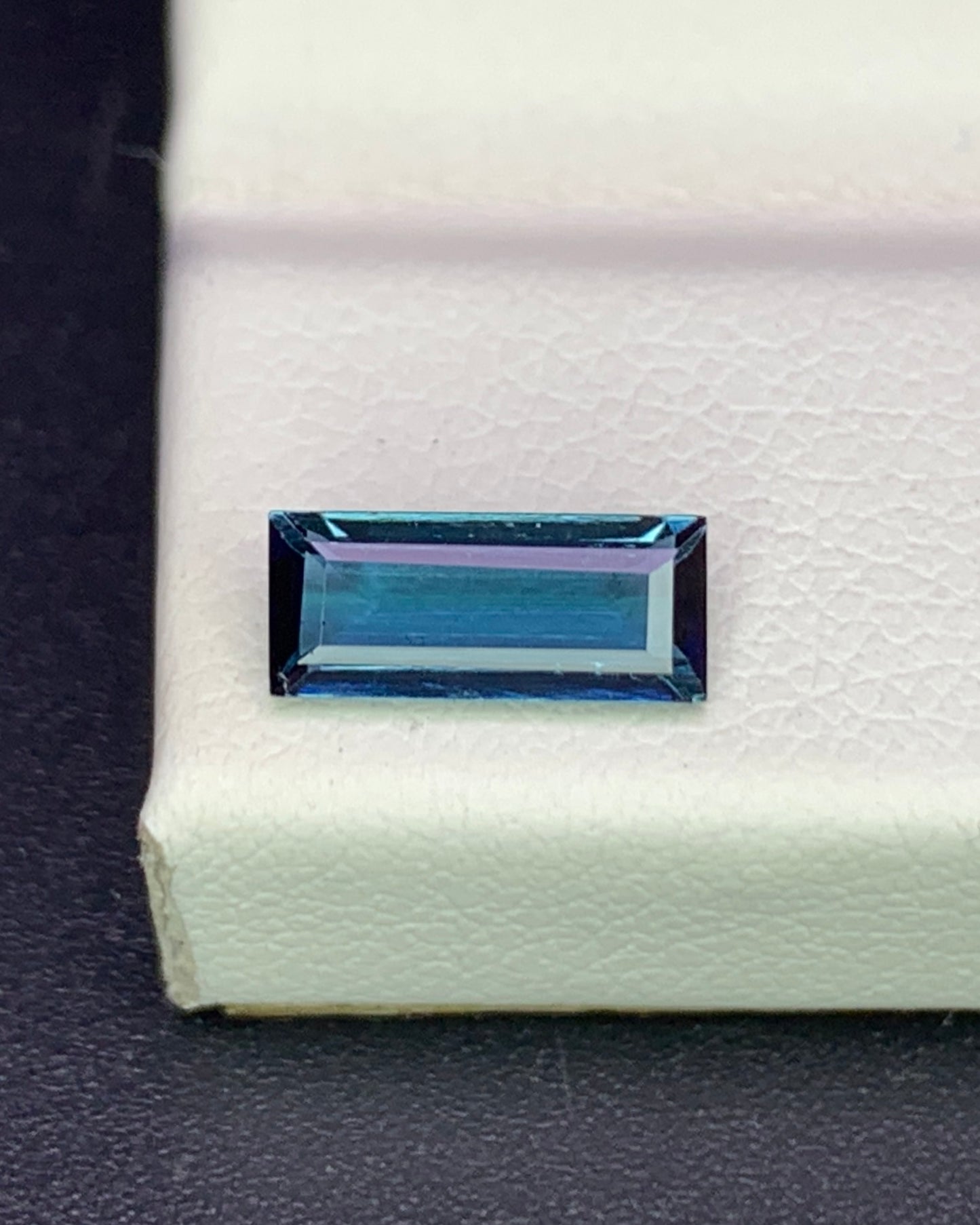 Natural Blue Tourmaline 0.70 Carat 8.3x3.5 MM Baguette Shape Faceted Gemstone