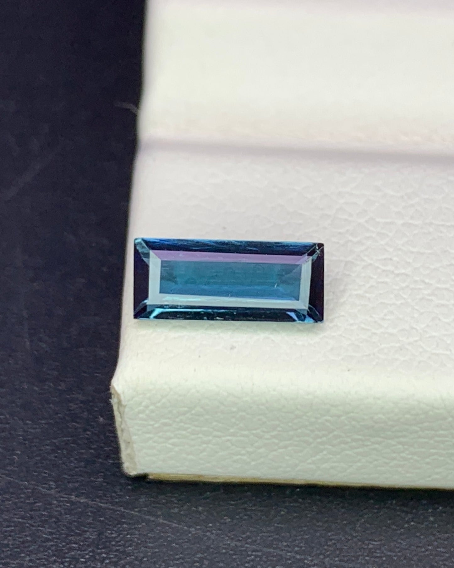 Natural Blue Tourmaline 0.70 Carat 8.3x3.5 MM Baguette Shape Faceted Gemstone